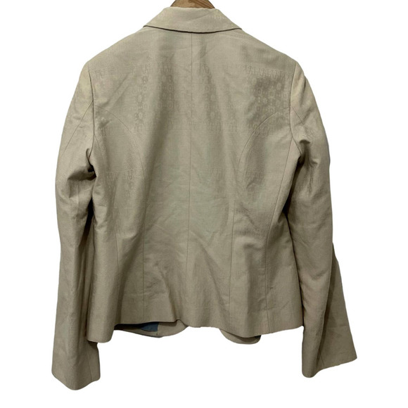 Etro Off-White Cream Beige Brocade Textured Jacket US Size 4 EUC - Picture 5 of 5